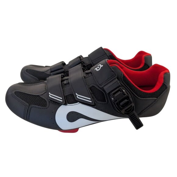 Peloton Spin Bike Cycling Shoes Black/Red w/ Cleats Size W10/M12/EU 43 - Picture 1 of 7